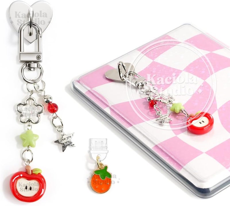 Kaciola Charm Chains for Kindle, Cute E-reader Phone Charm Bracelets Accessories Gift for Reader Booklovers Women Men, Charms Compatible for Kindle/E-Reader/Phone (B01-B07) - Image 1